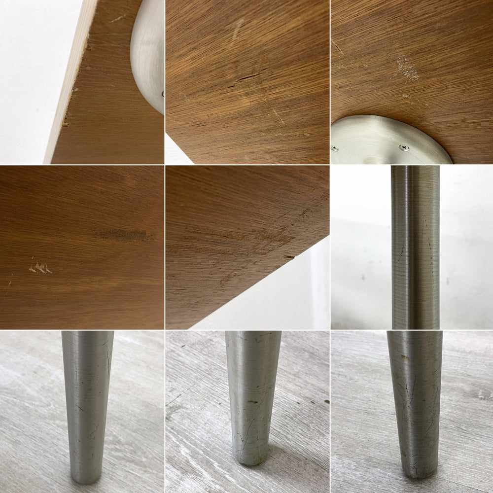 イデー IDEE バリエーションテーブル VARIATION TABLE ダイニングテーブル ワークテーブル ラミネート天板 ライトブルー スチール 希少 廃番 A ●
