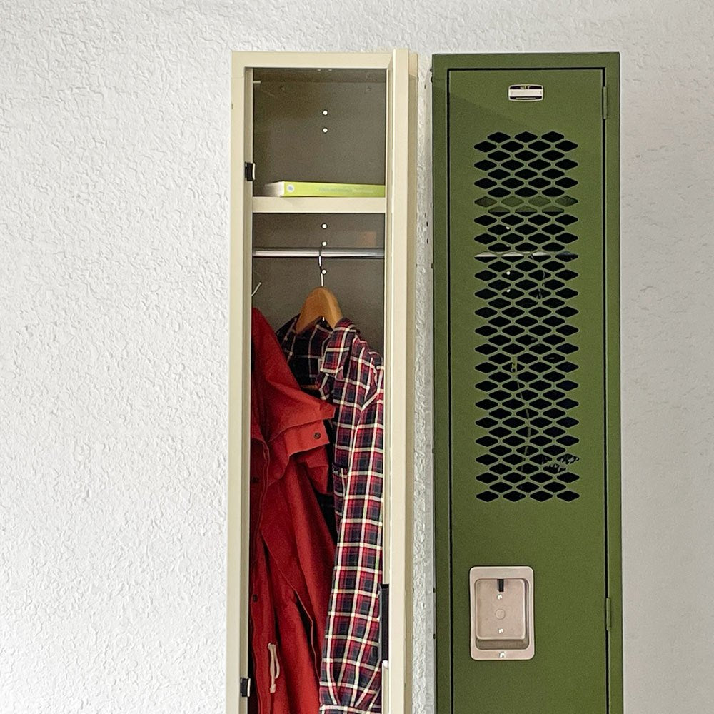 WHOLE EQUIPMENT CATALOG ジェネラルスチールロッカー シングル アイボリー スチールキャビネット インダストリアル 店舗什器 廃番 ◇