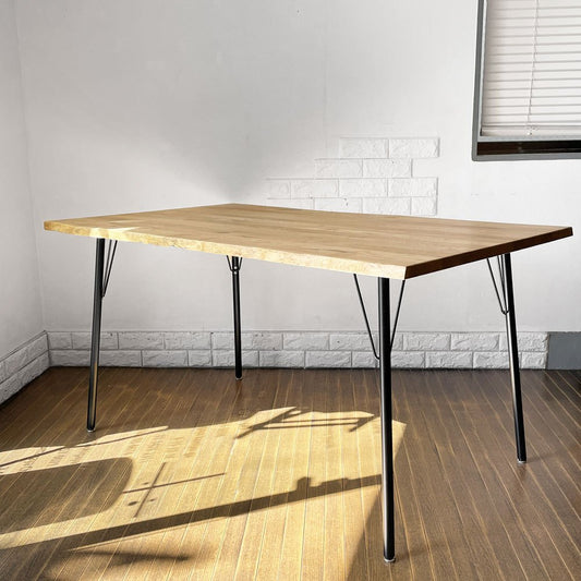 クラッシュゲート CRASH GATE イージーライフ EASY LIFE ミース MEATH ダイニングテーブル ライブエッジ天板 No.5脚 W140cm オーク材 展示品 定価:￥103,400- ◎