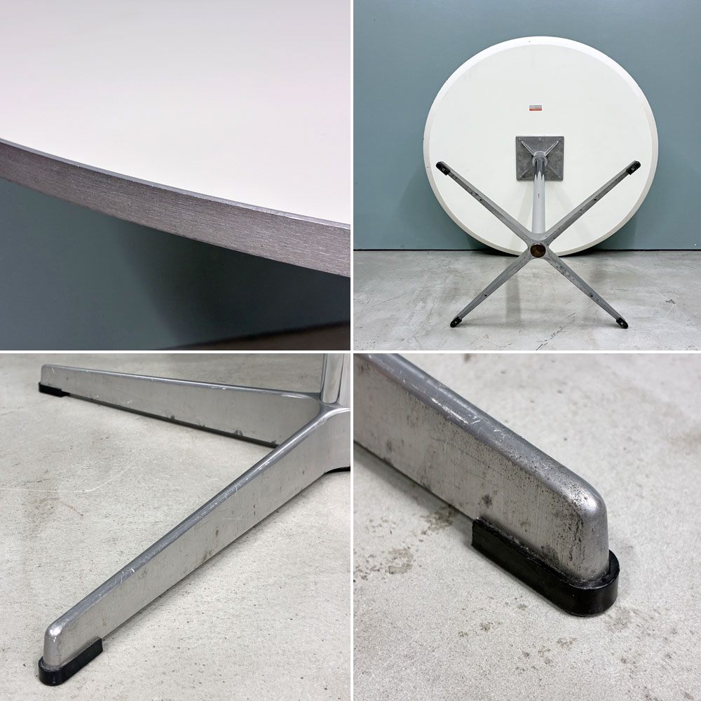 フリッツハンセン Fritz Hansen スーパー円テーブル A623 ダイニングテーブル Aテーブル Φ90cm ホワイト アルネ・ヤコブセン ブルーノ・マットソン ピート・ハイン 北欧家具 ◎