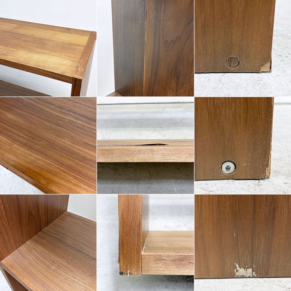 無印良品 MUJI スタッキングシェルフ ワイド 1列3段 ウォールナット材 オープンシェルフ 飾り棚 定価￥25,900- ●