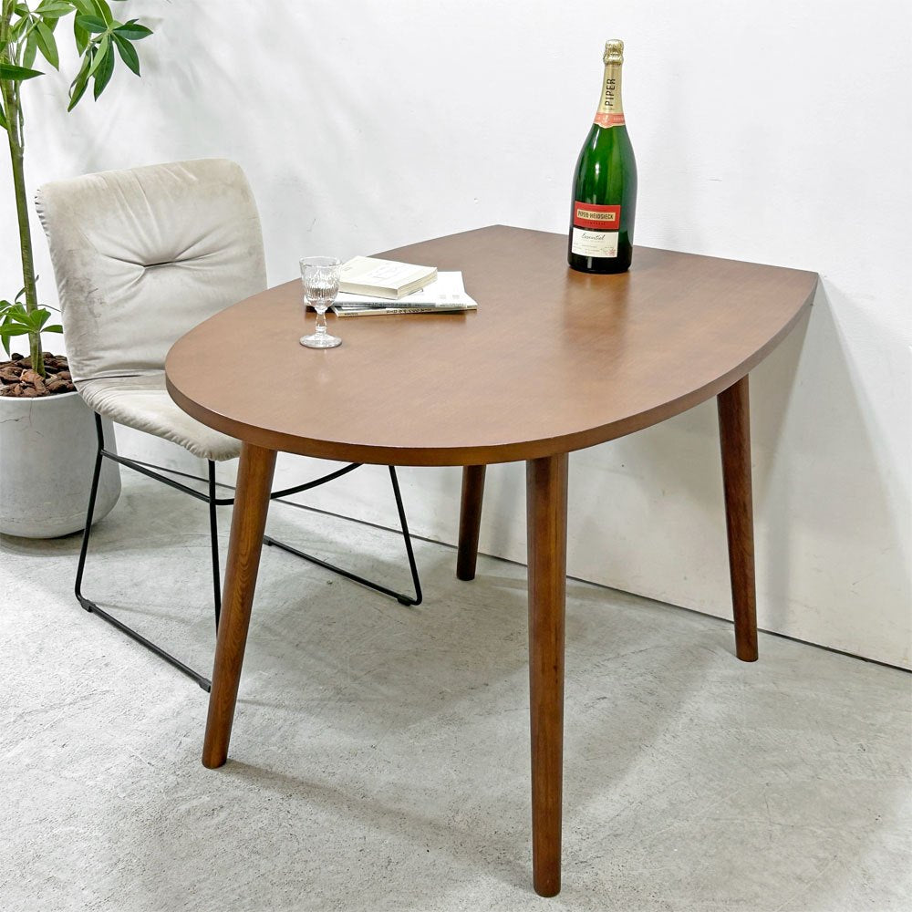 フランフラン Francfranc パルセイロ PARCEIRO ダイニングテーブル アッシュ材 ブラウン W120cm 壁付け ナチュラルモダン ●
