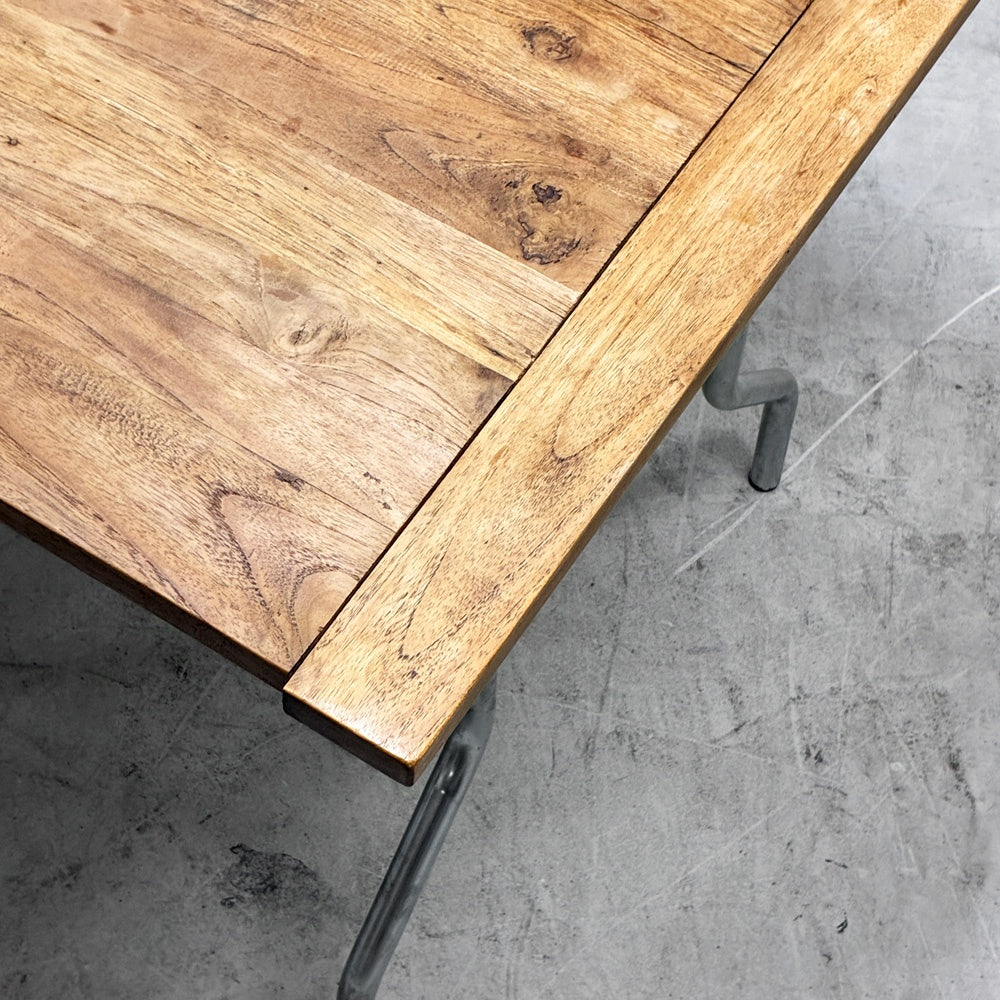 ワークテーブル エブコ EBCO ウィッシュボーンレッグ WISHBONE LEGS + 木製天板 折り畳みテーブル  W120.5cm US 作業台 PFS取扱 インダストリアル ●