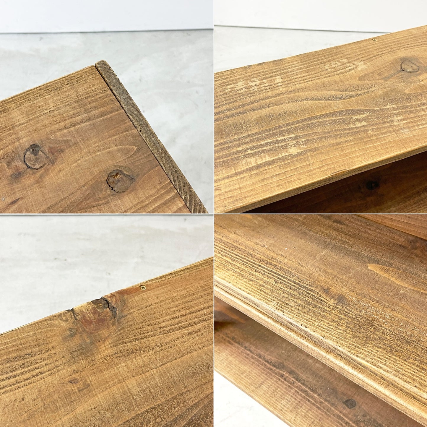 ビンテージスタイル Vintage Style 木製 2段シェルフ 造作家具 オープンラック ディスプレイラック 飾り棚  ●