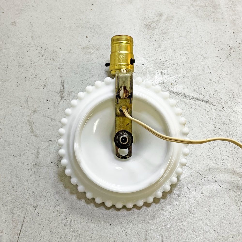 USビンテージ US vintage ウォールランプ ミルクガラス 真鍮 シェードなし アールデコ ●