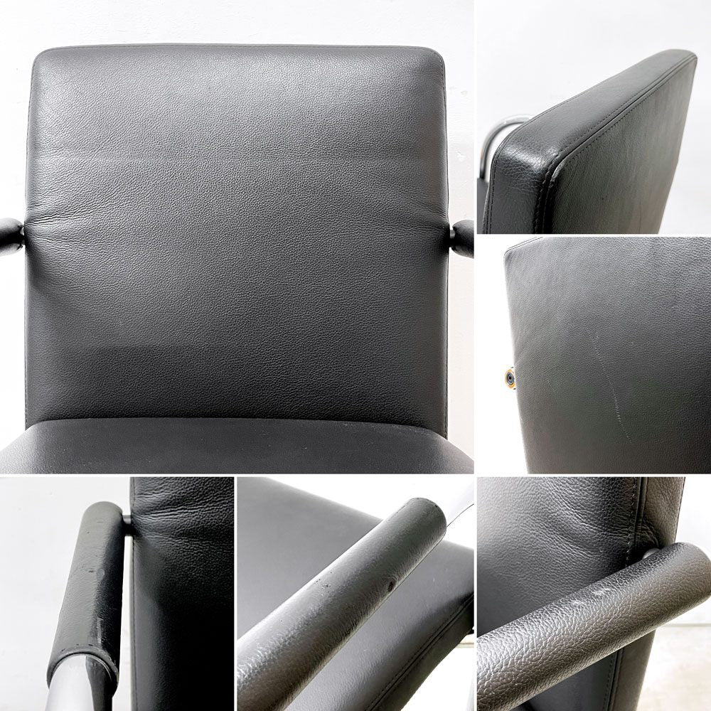 ヴィトラ vitra ビザソフト Visasoft アームチェア ミーティングチェア カンティレバー 本革 アントニオ・チッテリオ モダンデザイン B ●