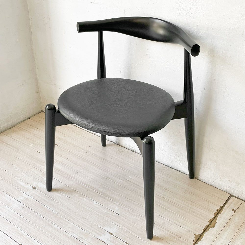 カールハンセン＆サン Carl Hansen & Son CH20 エルボーチェア オールブラック ビーチ材 レザー 本革 ハンス・J・ウェグナー ★