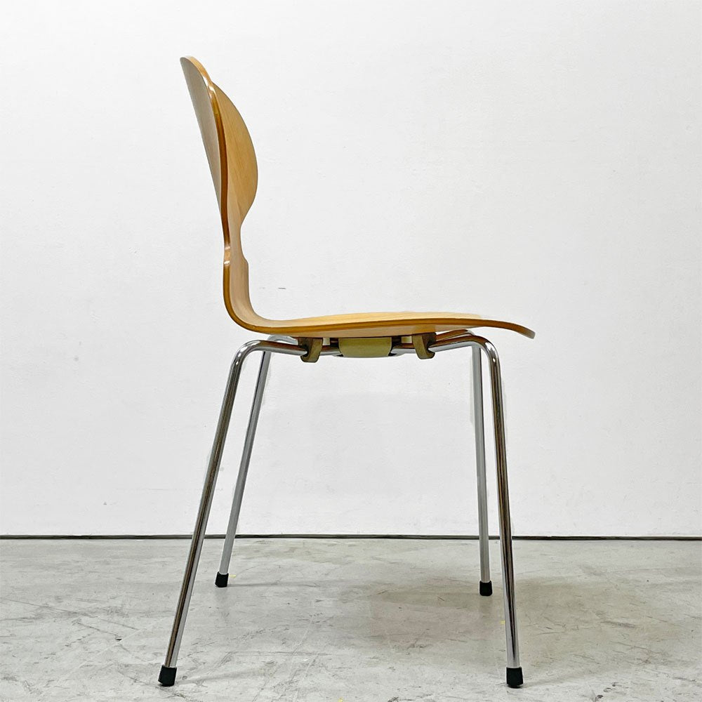 フリッツハンセン Fritz Hansen アントチェア 4本脚 ナチュラルビーチ ラッカー アルネ・ヤコブセン 北欧家具 K ●