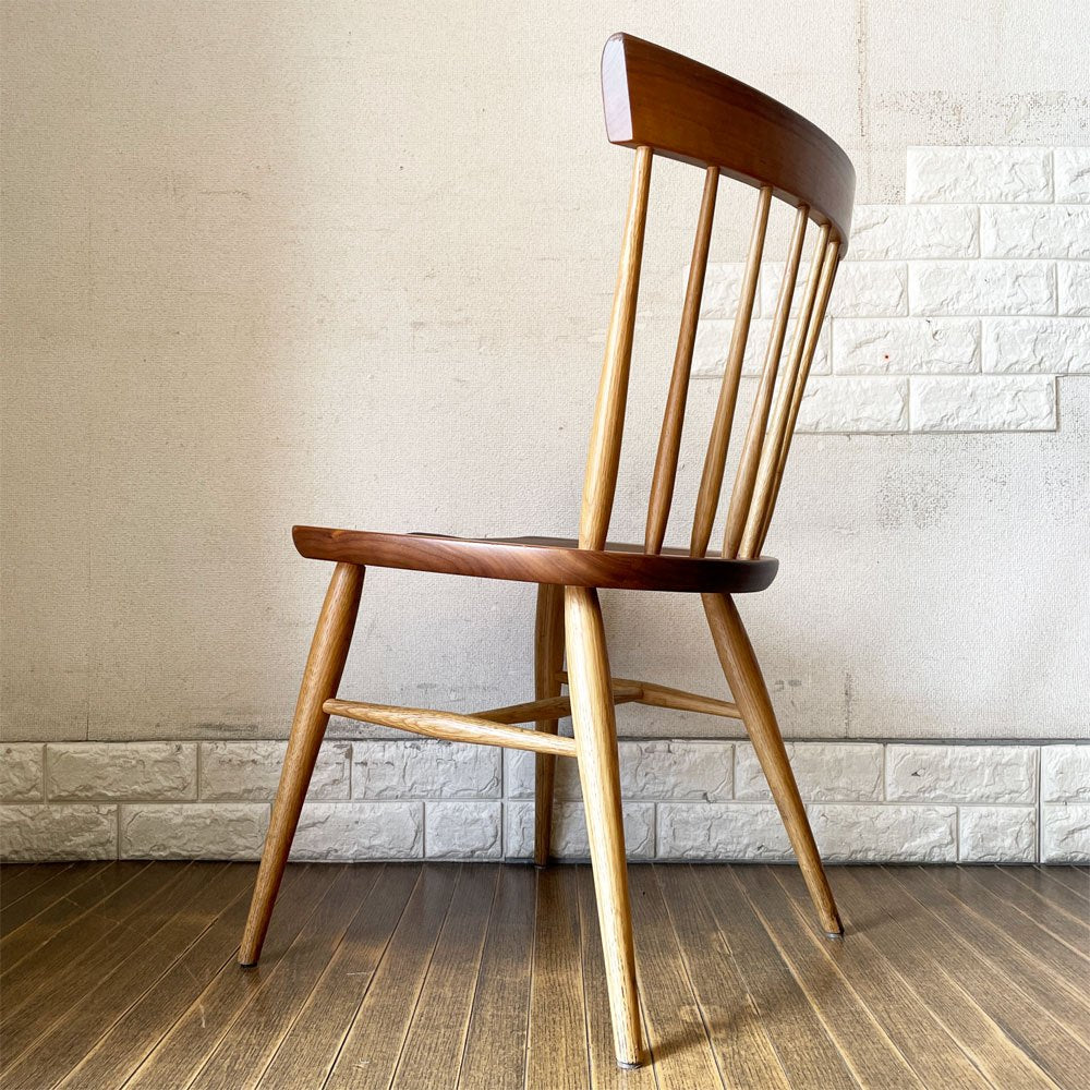 高山ウッドワークス TWW クラウィンザー KURA WINDSOR ファンバックチェア SC4K ダイニングチェア ウォールナット材×オーク材 岩倉榮利 柏木工製造 定価￥58,300- ◎