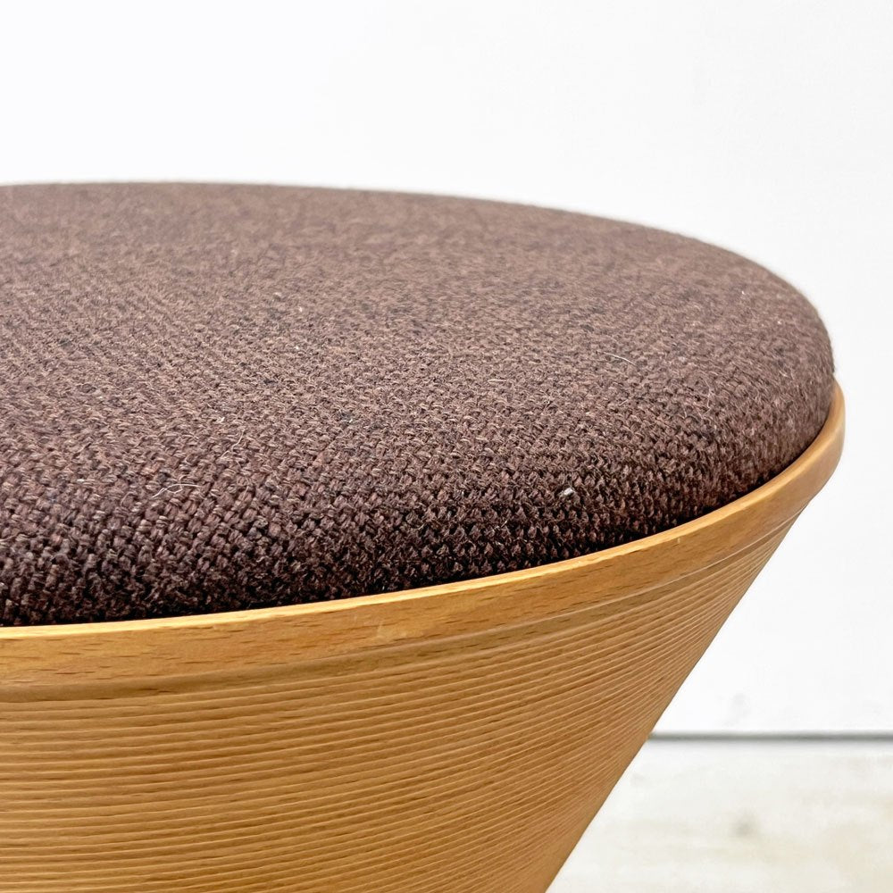 ブナコ BUNACO スツール IB-S124 ライトブラウン×チョコブラウン ブナ材 エントランス クラフト 和モダン 独自製法 定価 ¥60,500- ●