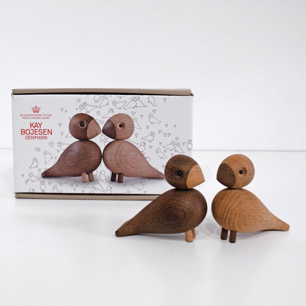 カイボイスン KAY BOJESEN DENMARK ペアラブバード 木製オブジェ 置物 2羽セット W9cm カイ・ボイスン 現行品 ●