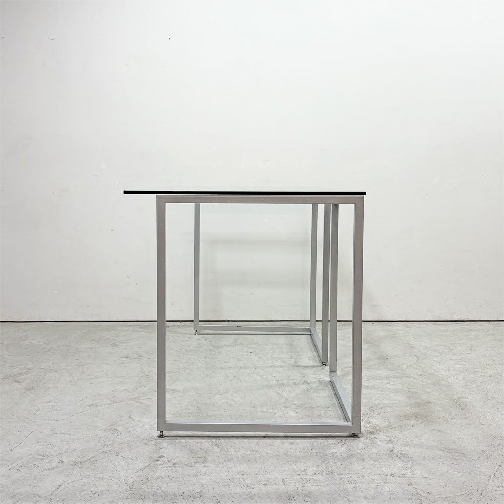 ビスレー BISLEY デスクプラン DESK PLAN Lフット ワーキングテーブル デスク ガラス天板 スチール脚 W170cm イギリス ●
