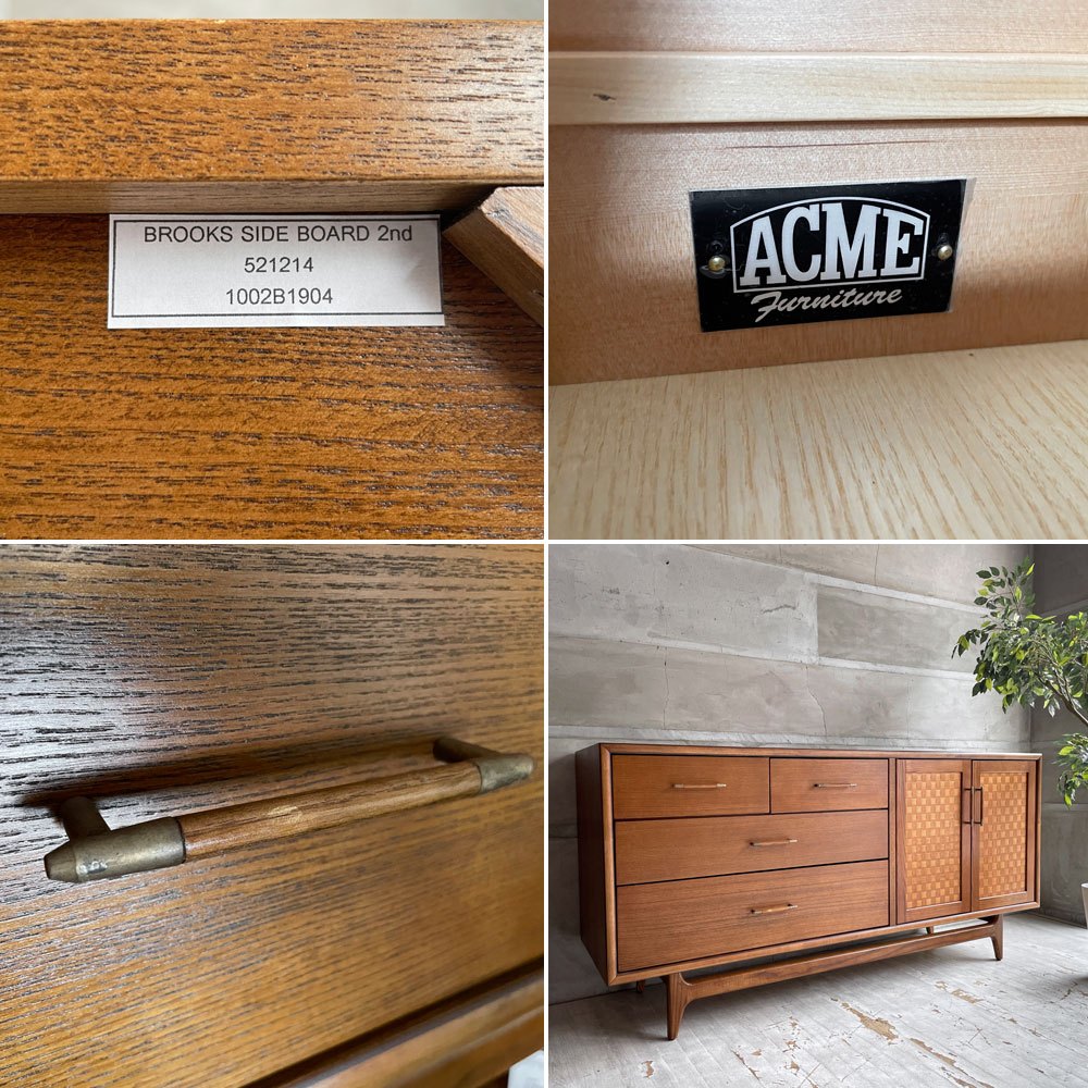 アクメファニチャー ACME Furniture ブルックス サイドボード BROOKS SIDE BOARD キャビネット 真鍮金具 アメリカンビンテージスタイル ♪