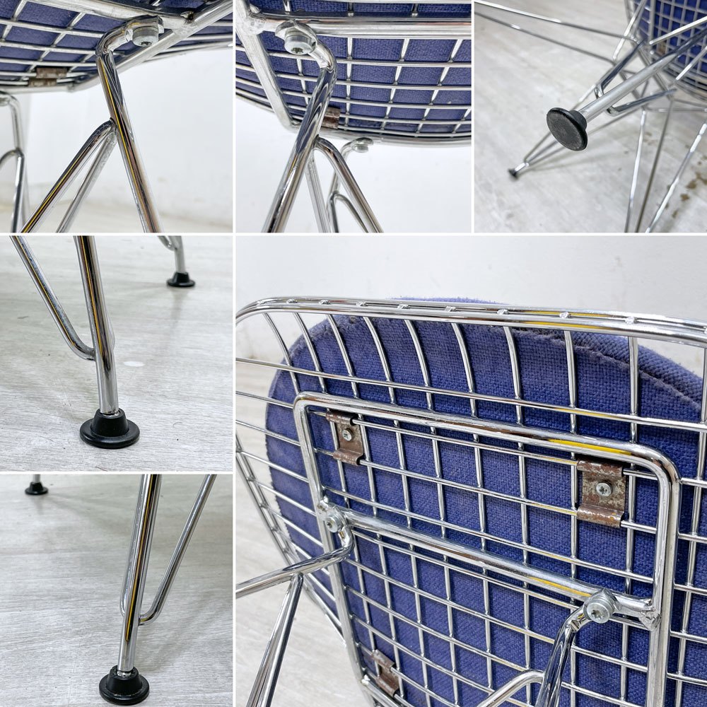 ヴィトラ vitra ワイヤーチェア Eames Wire Chair DKR5 エッフェルベース シートパッド付 C&R イームズ ミッドセンチュリー ●