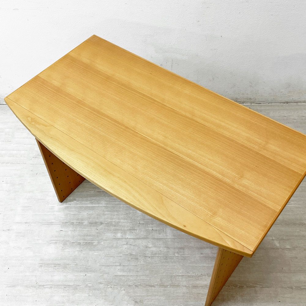 フォルミオプラス Formio+ KF-01 + 120cm 天板 デスク 勉強机 ビーチ材 フック付き 抽斗無し 阿久津雄一 デンマーク ●