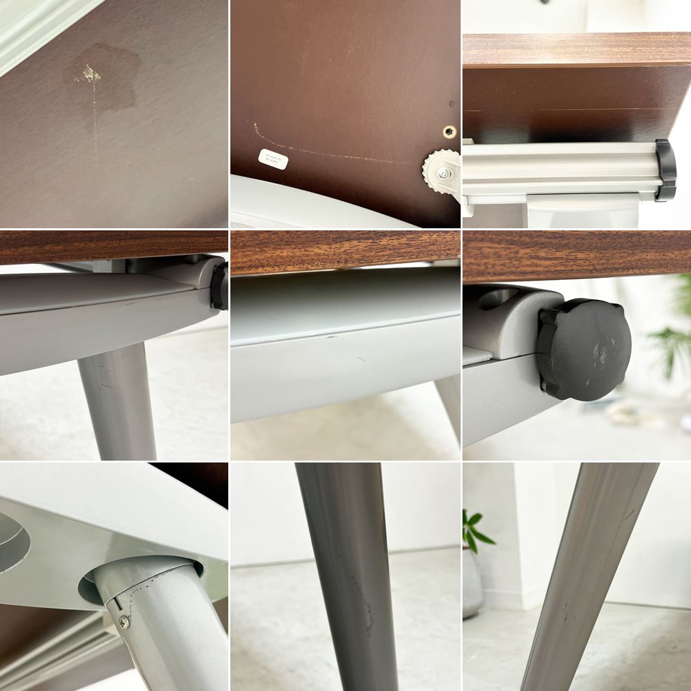 ハーマンミラー Herman Miller アバックエンバイロメンツ ABAK ミーティングテーブル デスク W180cm ウォールナットカラー キャスター付き ティム・ウォレス ●