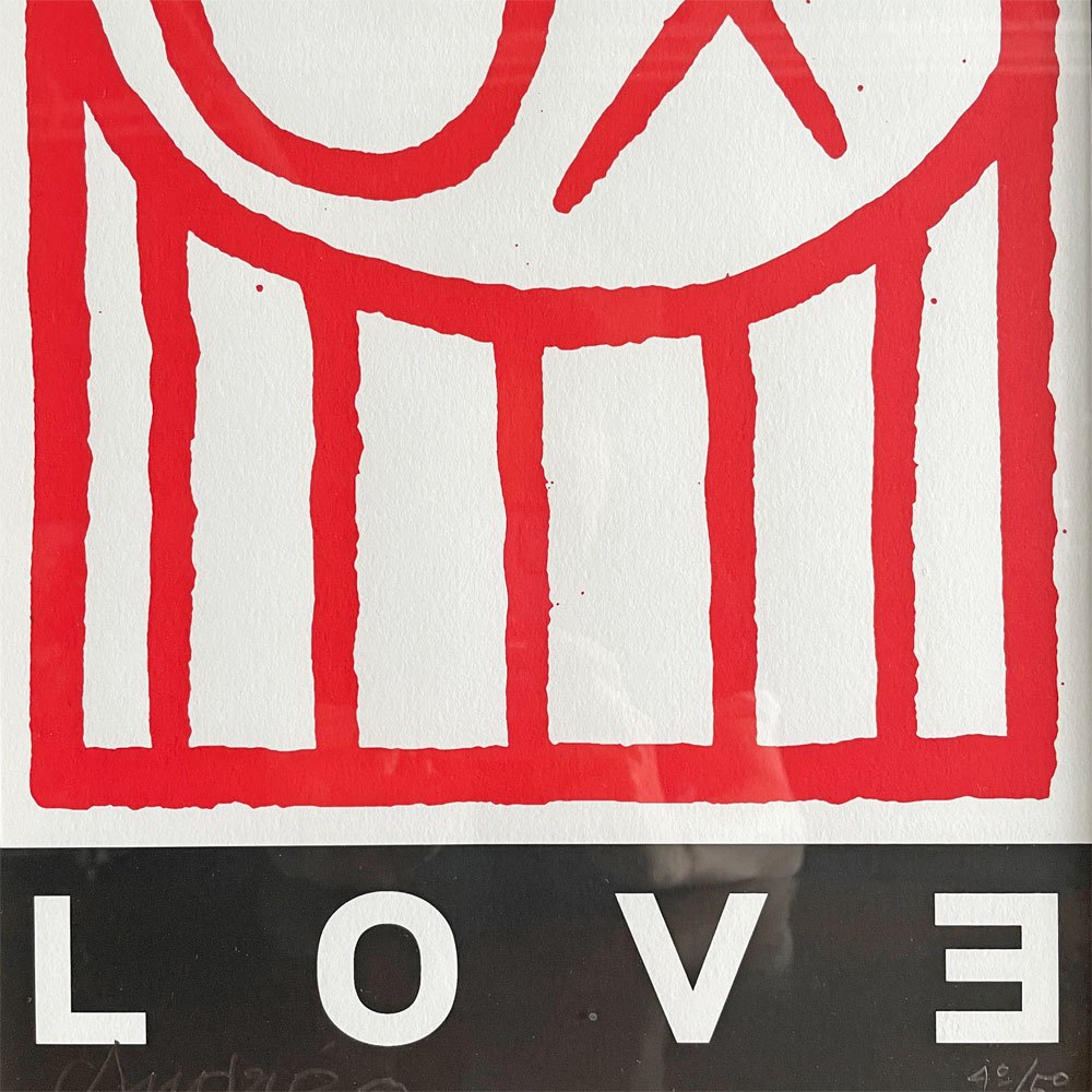 タトラス TATRAS × アンドレ・サライヴァ Andre Saraiva トーキョーラブ Tokyo Love ポスター 33×48cm 木製フレーム付 40/50 サイン入り 〓