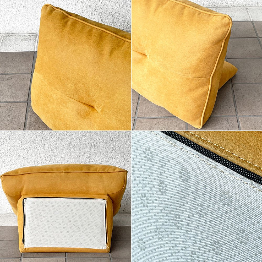 リラックスフォーム RELAX FORM アルフレード ALFREDO ソファ 背クッション ロータイプ 置き型クッション レザーテックス H42cm 関家具 定価16,500円 展示美品 ◇