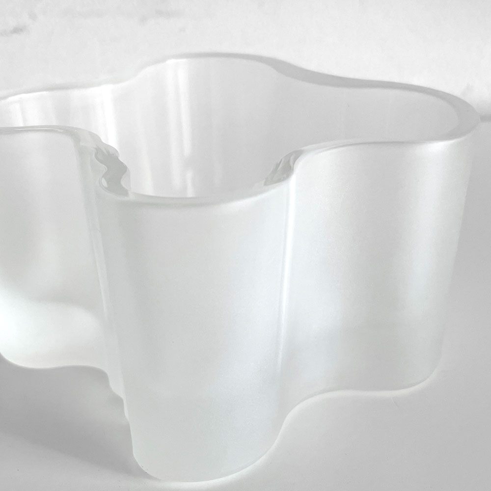 イッタラ iittala アルヴァ・アアルトコレクション Alvar Aalto Collection キャンドルホルダー H55mm フロスト 北欧雑貨 廃盤 ■