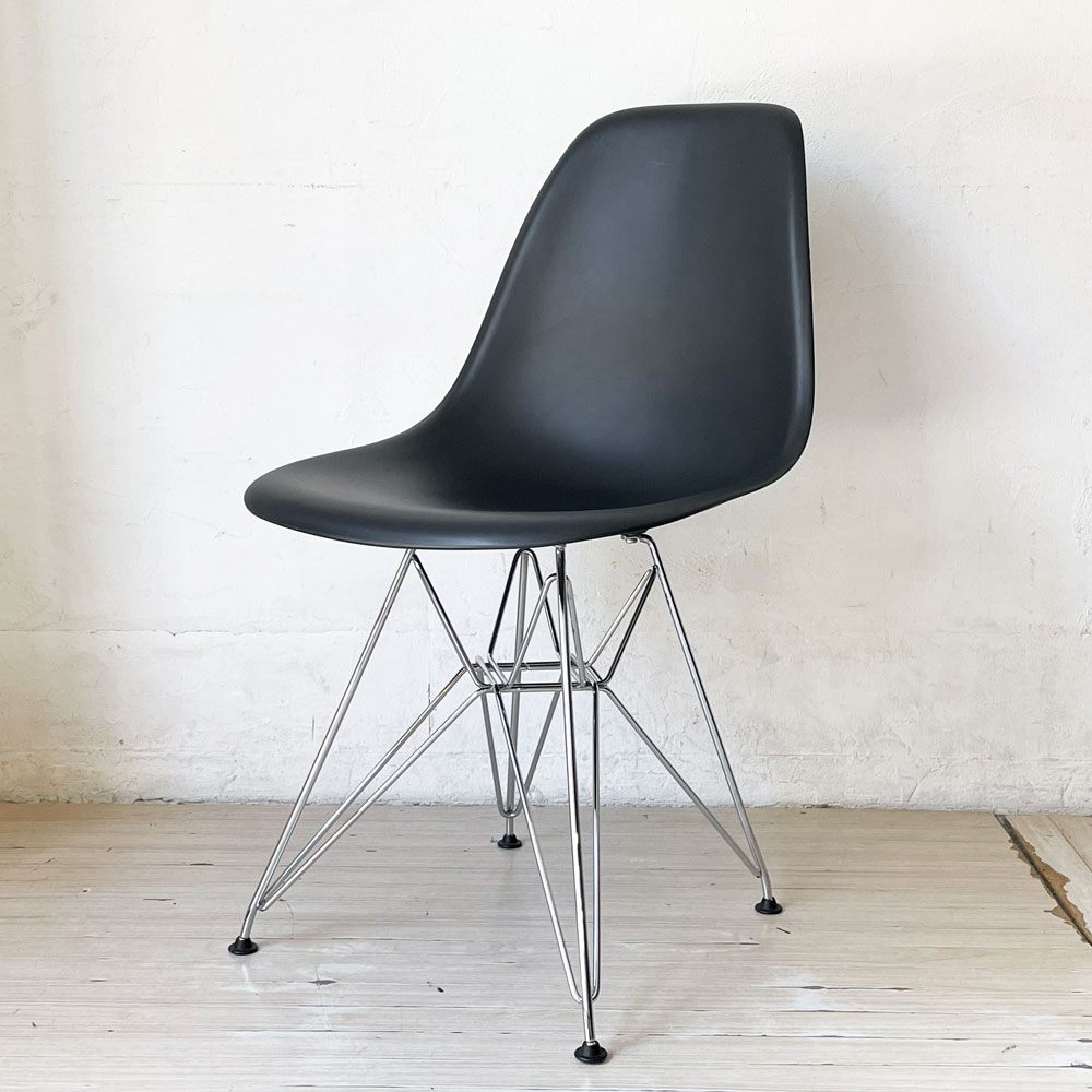 ハーマンミラー Herman Miller サイドシェルチェア ポリプロピレン製 ブラック エッフェルベース C&R イームズ ミッドセンチュリー B ★