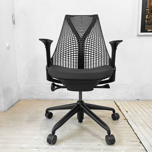 ハーマンミラー Herman Miller セイルチェア SAYL CHAIR デスクチェア オフィスチェア ミドルバック ブラック ★