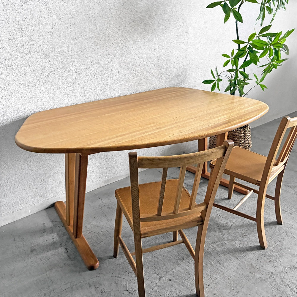 飛騨産業 HIDA キツツキ バゲット baguette ib ダイニングテーブル 変形天板 IB305WP オーク無垢材  五十嵐久枝 〓