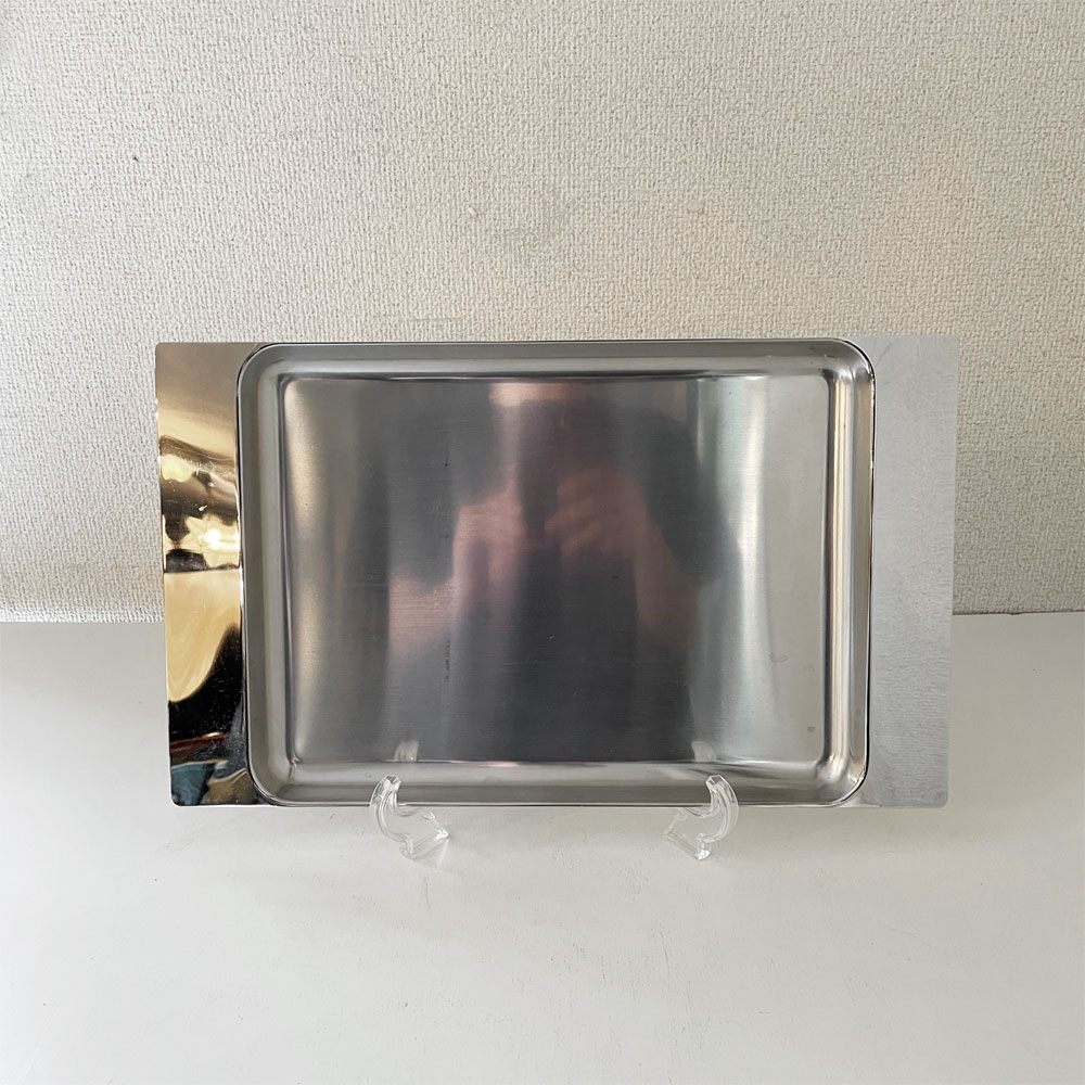 アレッシィ ALESSI プログラマ Programma 8 ステンレストレイ 37.5×22.5cm フランコ・サルジャーニ & エイヤ・ヘランダー イタリア 廃番 A ◎