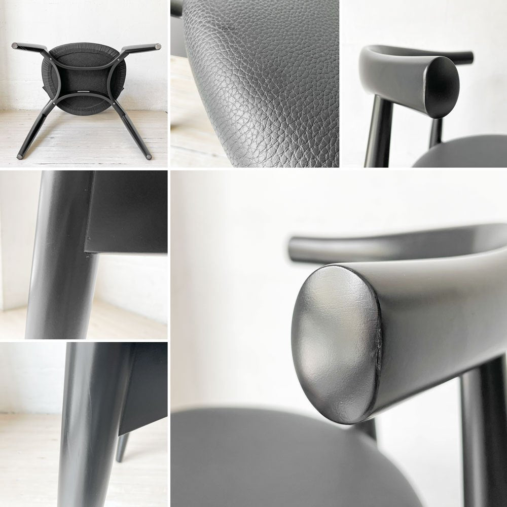 カールハンセン＆サン Carl Hansen & Son CH20 エルボーチェア オールブラック ビーチ材 レザー 本革 ハンス・J・ウェグナー ★