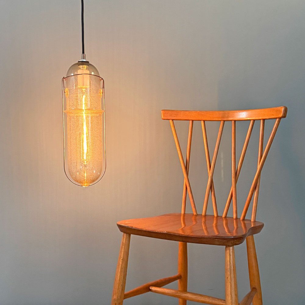 ピーターアイビー PETER IVY ライトカプセル L LIGHT CAPSULE ペンダントライト 流動研究所 ガラス作家 定価￥250,000- ◎