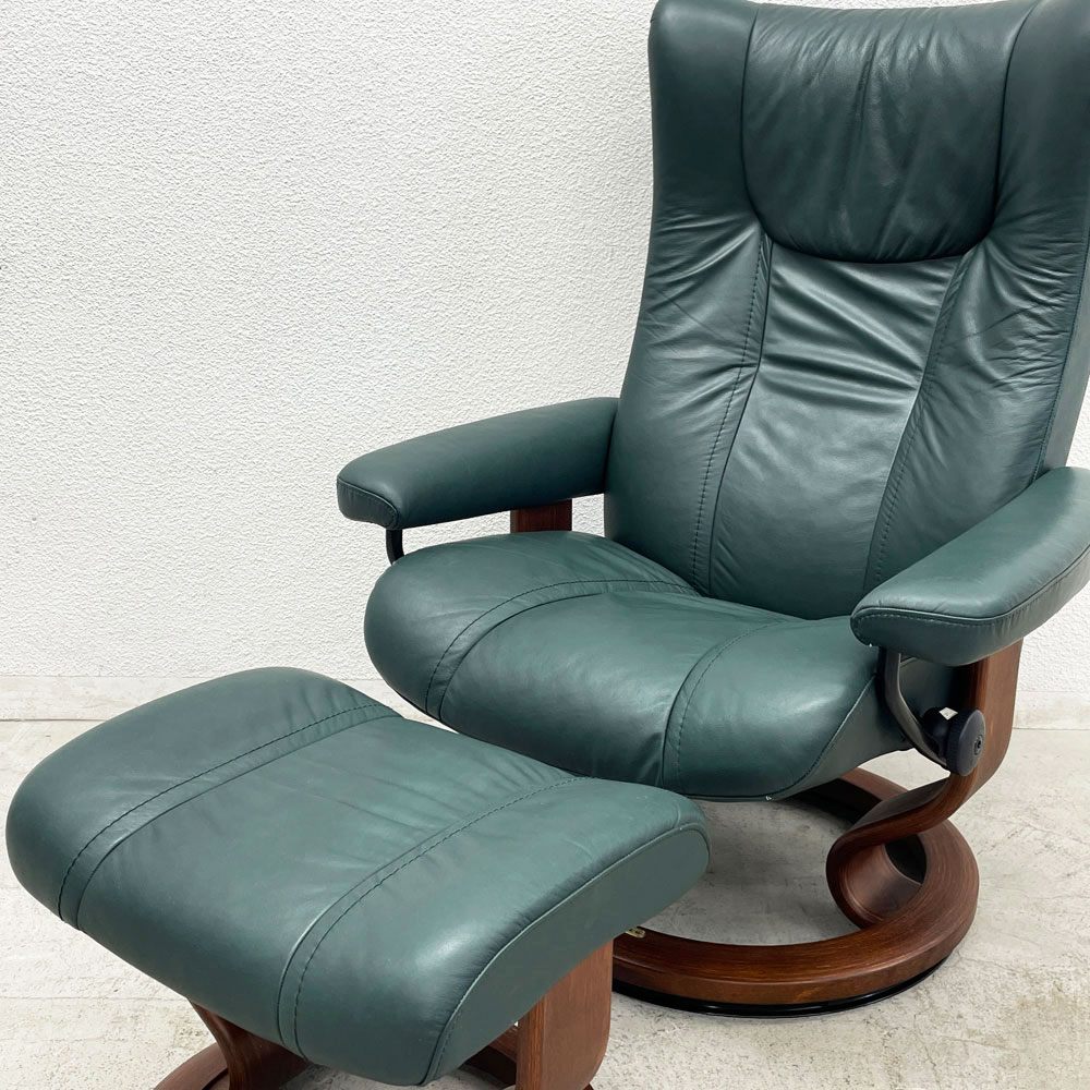 エコーネス EKORNES ストレスレスチェア ウイング stressless Wing リクライニングチェア Mサイズ オットマン付き 北欧 〓