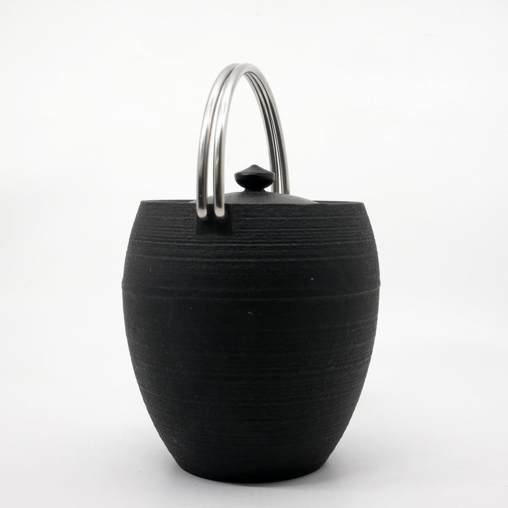 鋳心ノ工房 Chushin Kobo ティーポット 急須 鉄瓶 丸筒 Sサイズ HS-21S  鋳鉄 茶漉し ステンレスつる 0.45L ●