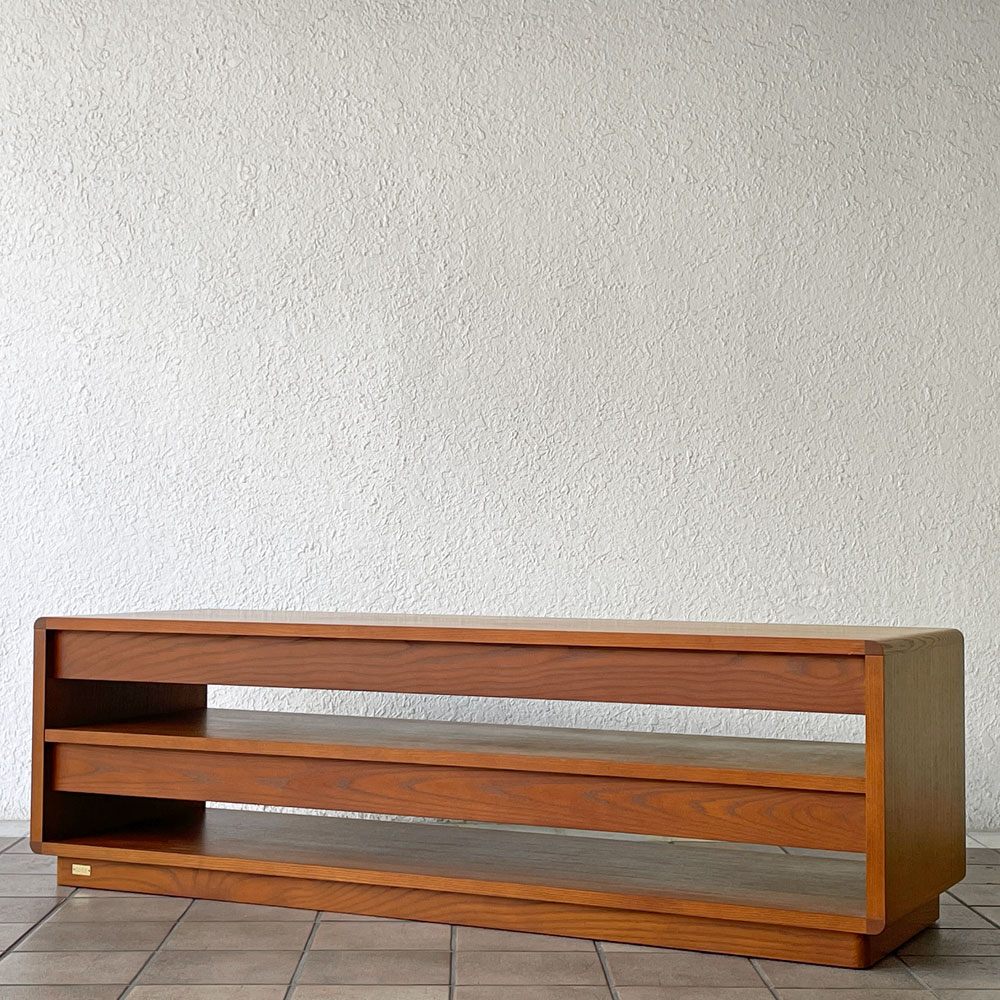 イデー IDEE マルー TV キャビネット MALUH TV CABINET AVボード アジャスター オープンタイプ アントンブラウン アッシュ材 W140cm 定価133,100円 良品 ◇
