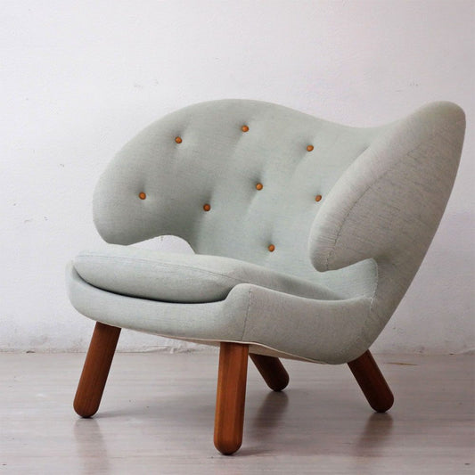 ワンコレクション Onecollection ハウス・オブ・フィンユール House of Finn Juhl ペリカンチェア Pelican Chair ライトブルーグリーン ボタン付 ●