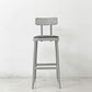 リオン LYON ファクトリー チェア FACTORY CHAIR カウンターチェア グレー バックレスト クッション PVCレザー 座面高69cm パシフィックファニチャーサービス P.F.S取り扱い B ●
