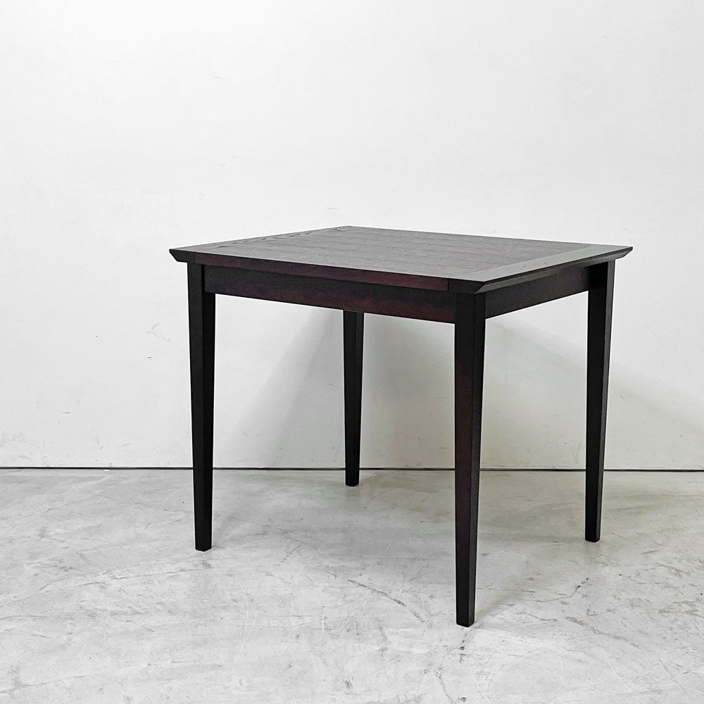 IDC大塚家具 OTSUKA オクト エクステンション 伸長式 ダイニングテーブル オーク材 ダーク ブラウン W84-120cm ナチュラルモダン ●