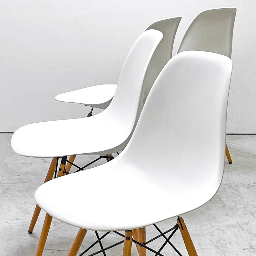 ヴィトラ vitra サイドシェルチェア ポリプロピレン製 ホワイト ドゥエルレッグ DSW C&R イームズ ミッドセンチュリー C ●
