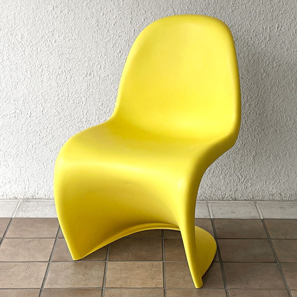 ヴィトラ vitra パントンチェア ダイニングチェア スタッキング イエロー ヴェルナー・パントン ミッドセンチュリー 定価58,300円 B ◇
