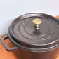 ストウブ STAUB ピコ ココット ラウンド 両手鍋 ブラック 24cm 鋳物 キャセロール ガス オーブン IH対応 フランス ◎
