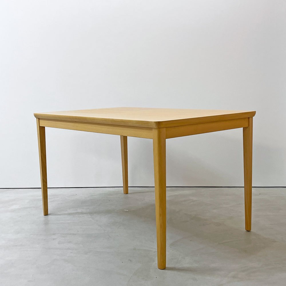 IDC大塚家具 OTSUKA フルート ダイニングテーブル ビーチ材 W125cm ナチュラルデザイン ●