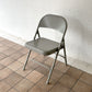 チューブラースチール フォールディングチェア TUBULAR STEEL FOLDING CHAIR 折りたたみ椅子 グレー アメリカ インダストリアル PFS取扱 B ◇