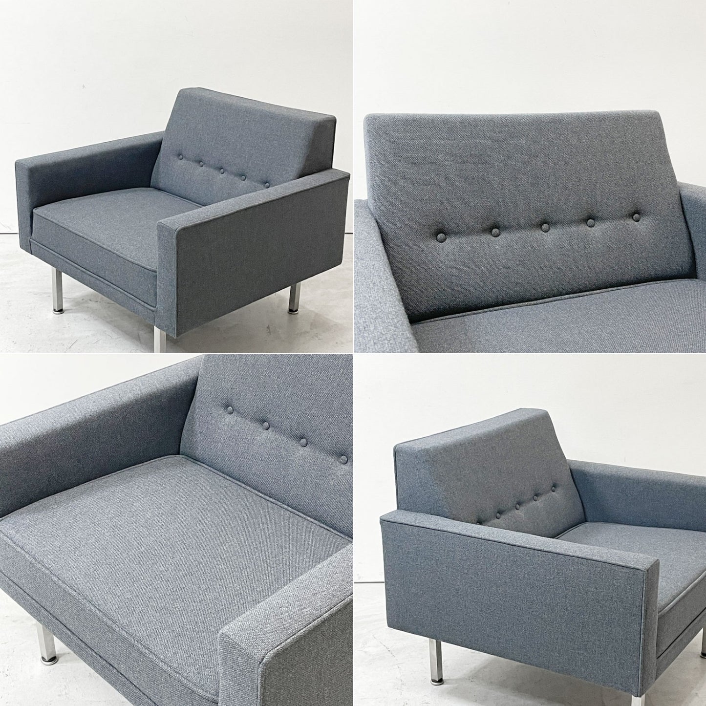 ハーマンミラー Herman Miller モジュラーシーティンググループ 1Pソファ ラウンジチェア ジョージ・ネルソン ビンテージ ミッドセンチュリーモダン ●