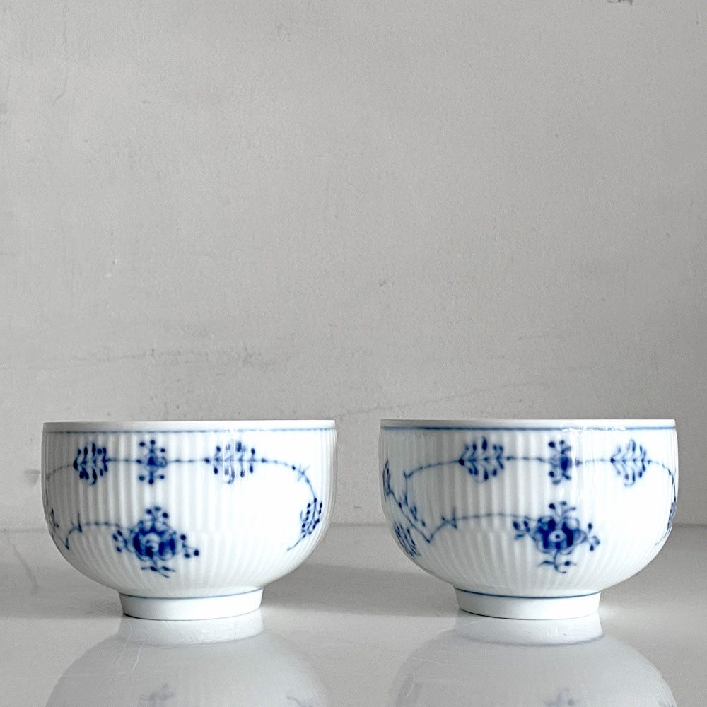 ロイヤルコペンハーゲン ROYAL COPENHAGEN ブルーフルーテッド Blue Fluted ジャパニーズ Japanese 湯呑セット ジャパニーズカップ ペア デンマーク製 北欧 廃番 ■