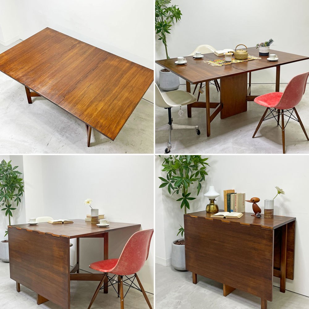 ハーマンミラー Herman Miller #4656 ゲートレッグテーブル ドロップリーフテーブル USビンテージ ミッドセンチュリー ジョージ・ネルソン 希少 ●
