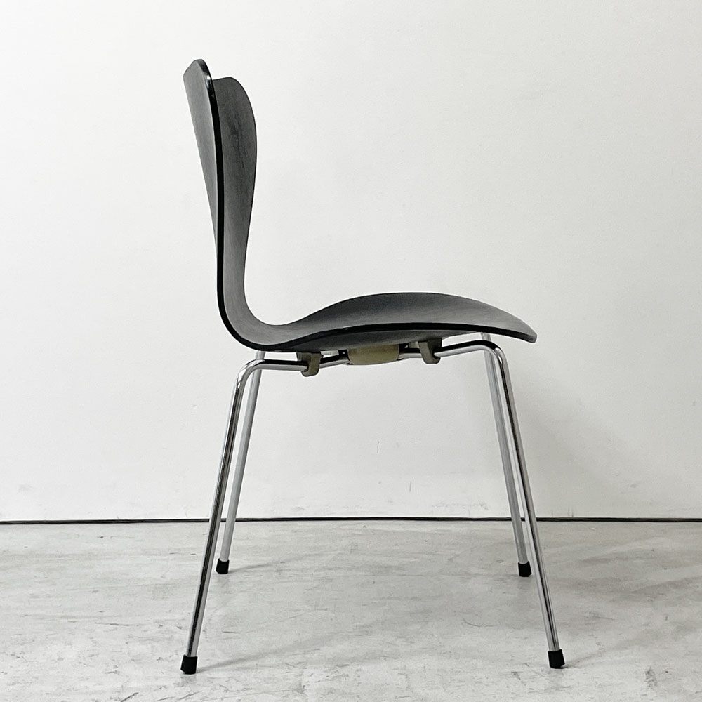 フリッツハンセン Fritz Hansen 3107 セブンチェア カラードアッシュ ブラック 80's ビンテージ vintage アルネ・ヤコブセン デンマーク ●