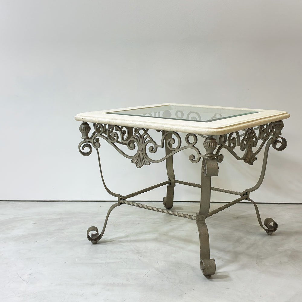 ドレクセルヘリテイジ DREXEL HERITAGE エトセトラ Et Cetera ガラス カクテルテーブル 米国 クラシカルデザイン ●