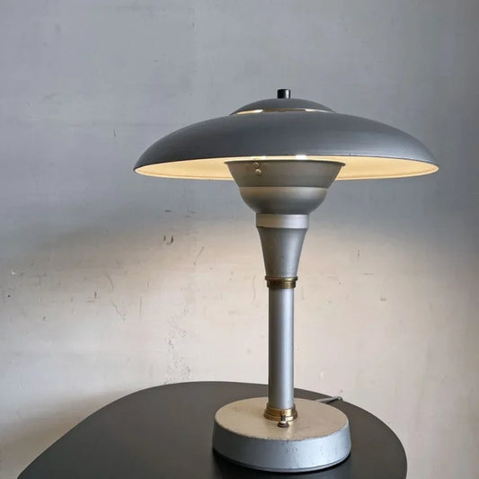 ビンテージ Vintage ミッドセンチュリーモダン flying saucer lamp テーブルランプ アルミ シェード ライト ■