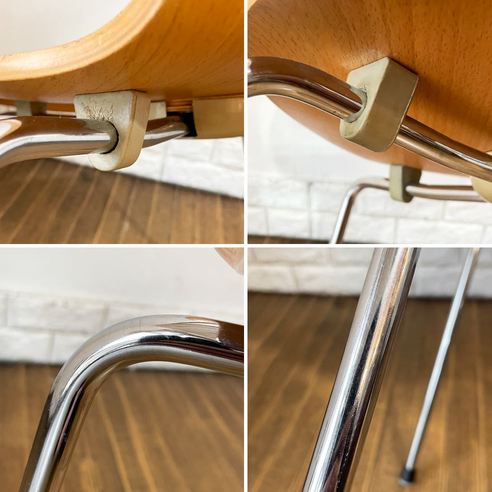 フリッツハンセン Fritz Hansen 3101 アリンコチェア アントチェア 4本脚 ナチュラルビーチ ラッカー仕上げ フェルトグライズ アルネ・ヤコブセン G ◎