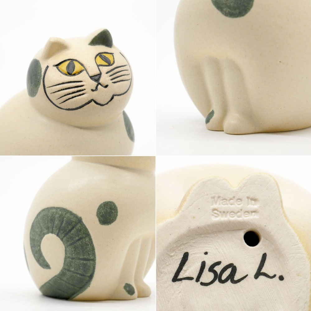 リサラーソン Lisa Larson ねこのぶち フィギュリン オブジェ 置物 スウェーデン 北欧雑貨 ●