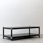 エレクター ERECTA メタルラック Metal Rack 2段 ローテーブル AVボード  W91cm ブラック アジャスター付き ●