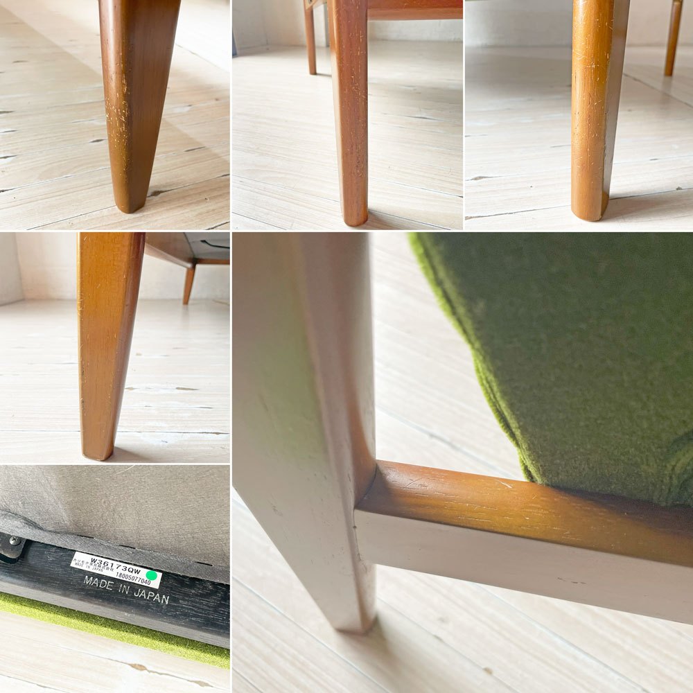 カリモク60 karimoku60 Kチェア 2シーター 2人掛け ソファ モケットグリーン レトロモダン ジャパニーズミッドセンチュリー 定価￥100,760- ★